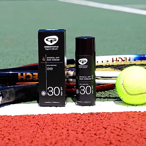 Green People for Men No.4 Sports+ SPF30 Sun Cream | Natural & Organic Men’s SPF Moisturiser for Face | Non-Greasy 100% Mineral Face Sunscreen | P