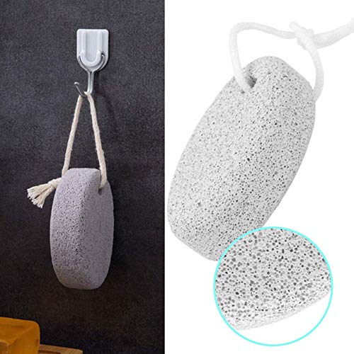Pumice Stone 2Pcs, Natural Lava Pumice Stone for Feet/Hands/Body, White Calluse Remover/Foot Scrubber Stone for Dead/Hard Skin, Foot File for Men