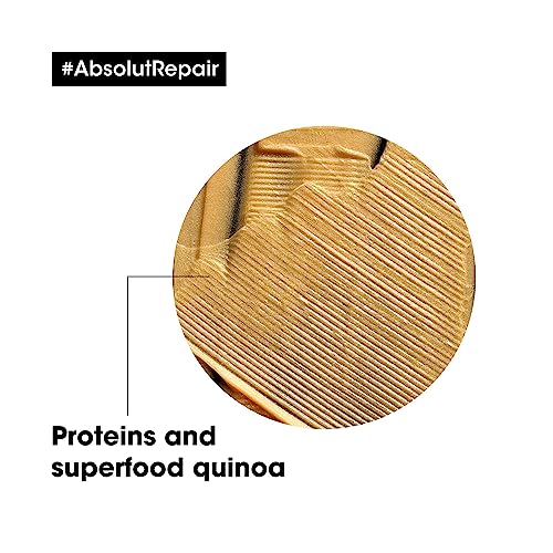 L’Oréal Professionnel Golden Lightweight Mask, With Protein And Gold Quinoa for Fine-Medium Dry And Damaged Hair, Serie Expert Absolut Repair, 25