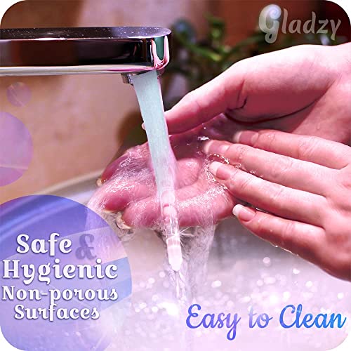 2pcs Glass Cuticle Pusher Nail File Set - Manicure Stick, Professional Precision Filing Cuticle Remover, Abrasive Surface Never Wears Out, Genuin