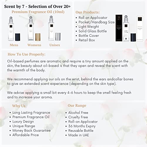 ScentBy7 – Exotic Escape Inspired by Alien roll-on Perfume Oil (10ml) - Premium Quality, Long Lasting Attar Fragrance for Women