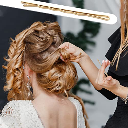 Mbsomnus 7cm Hair Grips - 50pcs Blonde Hair Pins, Bobby Pins Waved, Long Kirby Grips - Essential Hair Accessories for Women & Girls, Ideal for Al