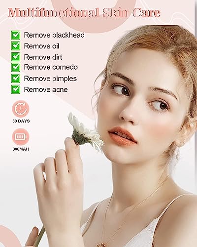 Blackhead Remover Vacuum Electric Blackhead Remover Pore Vacuum Pore Cleaner with 3 Levels and 4 Suction Heads - Face Pore Vacuum Blackhead Remov