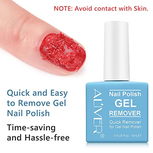 2 Pack Gel Nail Polish Remover, Gel Polish Remover in 3-5 Minutes Easily Removes Soak-Off Gel Nail Polish, Quick & Easy Soak Off Gel Polish No Ne