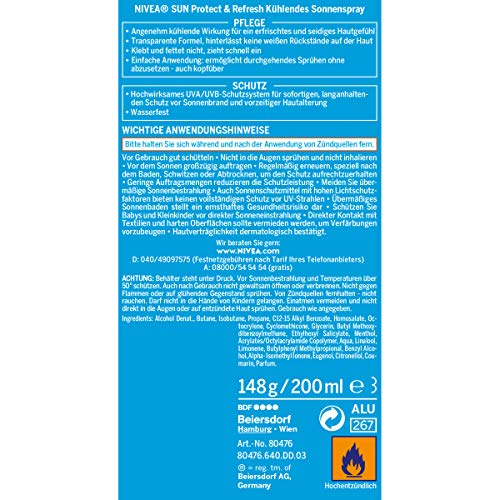 Nivea Sun Protection & Freshness SPF 30 Transparent Sun Spray 200 ml