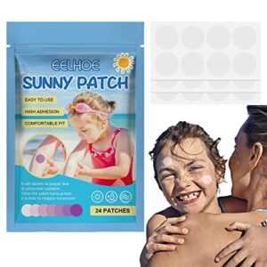 24 Pack Sweatproof Sunscreen Stickers Reapply UV Detecting Stickers solar buddies sunscreen applicator,UV Detection Reminder UV Patch, Sunscreen