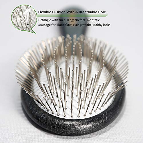 BESTOOL Hair Brush, Paddle Detangler Brush with Metal Bristles for Women/Men/Kids Detangling & Massaging, Anti Static, Best for All Hair Types We