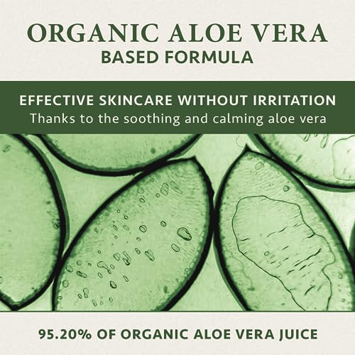 Organic Aloe Vera Face Mist - 200ml Natural Aloe Vera After Sun Spray for a Hydrating Cooling Immediate Effect - Aloe Vera Spray Moisturiser Body