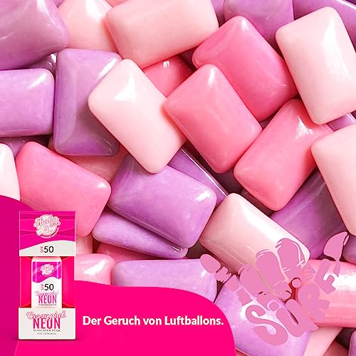 Shaka Sun Mineral Sun Protection Pen SPF 50+ Natural Zinc Oxide Sun Cream Neon Purple + Pink + Green for Children and Adults (Neon Pink)