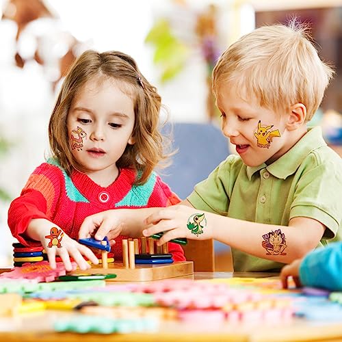 Beehug 20 Sheets Carton Temporary Tattoo, Muti Design Children's Temporary Tattoo Body Art Stickers, Waterproof Tattoos Skin Stickers for Boys an