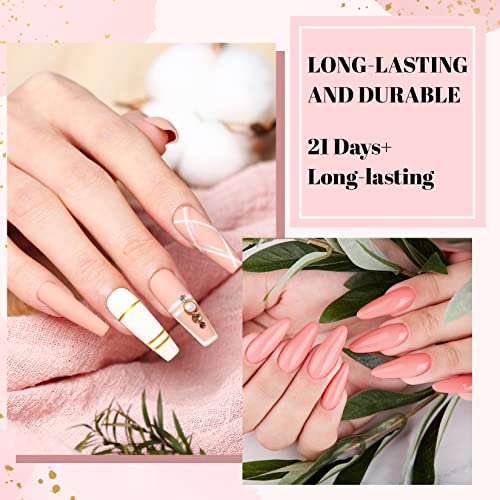 Poly Nail Gel Kit, VANREESA 5 Nude Colours Poly Nail Extension Gel Set with 36W U V Nail Lamp Manicure Tools Builder Enhancement Starter Kit Gift