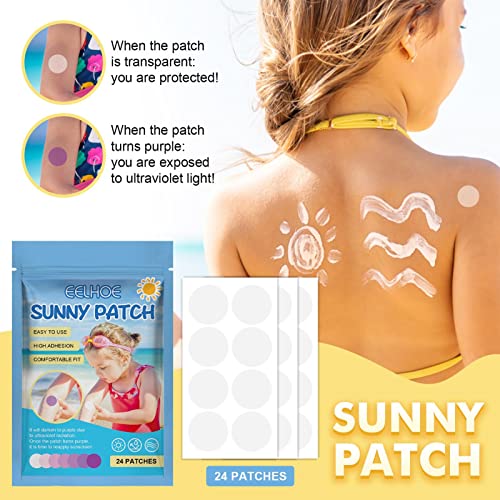 Solar Buddies Sunscreen Applicator | 24 patches UV Sunscreen Dots Stickers Reapply Reminder | Sunburn Alert Patches Works With Spray Sunscreen &