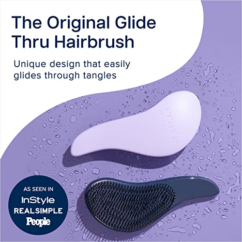 Crave Naturals Glide Thru Detangler Hair Brush, Tangle Teezer Hair Brush for Wet, Dry, Curly, and Straight Hair - Tangle Teezer Wet Detangler Bru