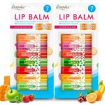 14pk Lip Balm Set | Flavoured Lip Balms with Beeswax and Vitamin E | Moisturising Lip Balm Multipack | Protect & Hydrate Beeswax Lip Balm Stick |