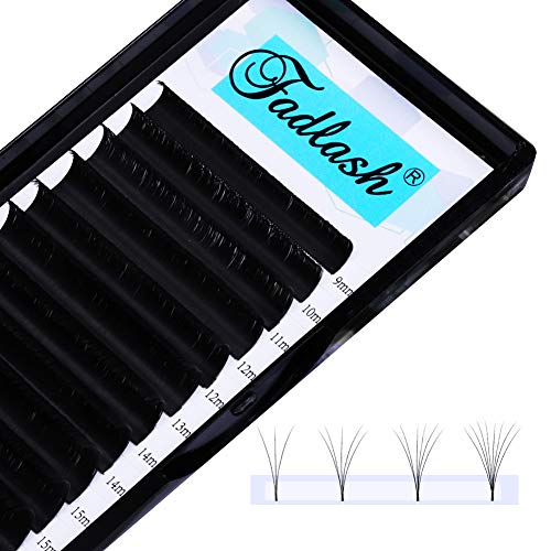 Easy Fan Russian Lashes 0.07 D Curl 9-16mm Mixed Tray Withstand 90℃ Easy Fan Lashes Volume Lashes 3D 5D 6D-20D Self Fanning Lashes(0.07-d-mix(9-1
