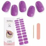 Kalolary Gel Nail Polish Strips, Semi Cured Nail Gel Art Sticker Waterproof Full Nail Wraps Decal Sets with Nail File and Stick for Women Girls N