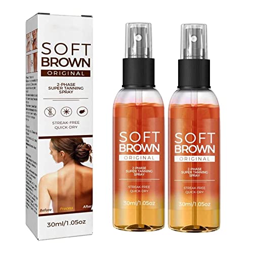 Soft Brown Tanning Spray,Tanning Spray for Out- Door Sun,Deep Sun Tanning Spray Oil, Packed with Ultra Moisturizing Oil, Tanning Spray with Bronz