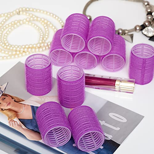 KHEERANA 10 Pieces Self Grip Hair Rollers 44MM Medium Hair Curlers For Short And Long Hair Salon Hairdressing Curler For Curling And Styling Hair