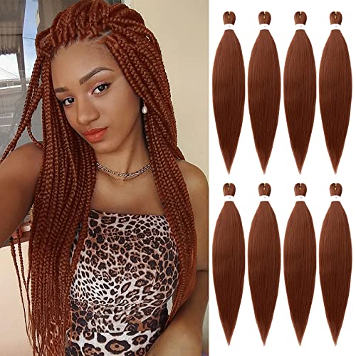 Beyond Beauty EZ Braid Pre Stretched Braiding Hair 8Packs-26inch Professional Yaki Texture Synthetic Hair(#1B)