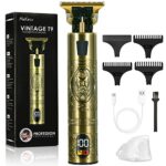 Cordless Hair Trimmer,Professional Hair Clippers,T-Blade Trimmer Clipper,Precision Outliner Trimmer,Beard Trimmer Regabarba with USB Charger LCD