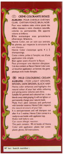Henne Color Auburn Henna Hair Colouring Cream 90 ml