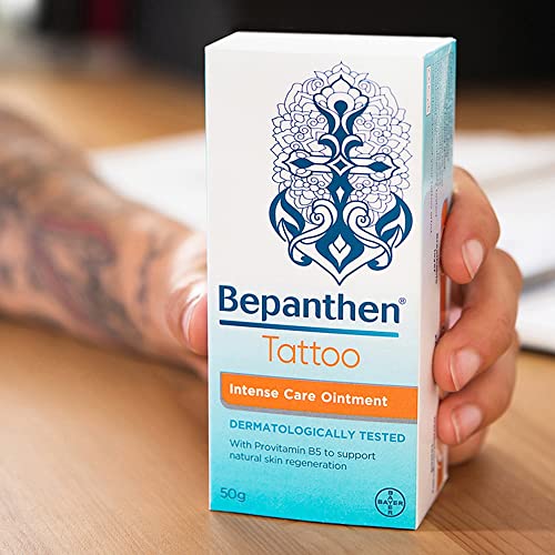 Bepanthen Tattoo | Keeps Tattooed Skin Hydrated & Looking Healthy | Free from Preservatives | Made with Provitamin B5 | (2 x 50g Tubes | 100g Tot