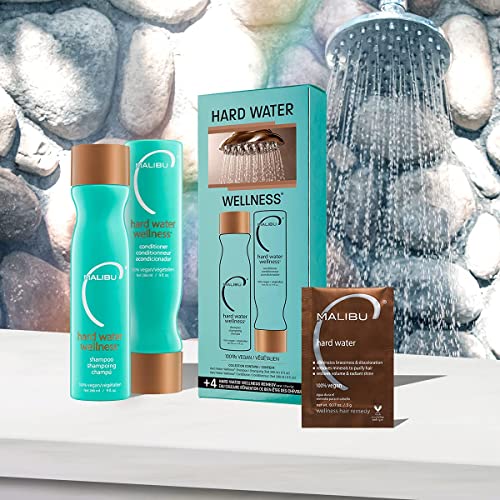 Malibu Hard Water Wellness Treatment Kit, 9 Oz Shampoo, 9 Oz Conditioner And 0.17 Hard Water Treatment