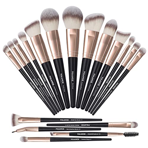 Makeup Brushes MAANGE 18 Pcs Professional Makeup Brush Set Premium Synthetic Face Kabuki Make Up Brushes Foundation Brush Blush Powder Eye Shadow