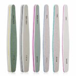GeekerChip Professional Nail File Set [6 Pieces], Professional Double Sided Nail File 150, 180, 240, 100/180, 220/280, 1000/4000