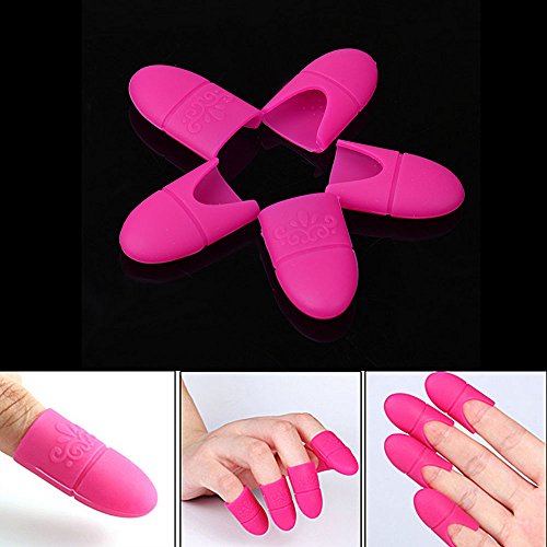 ATOMUS 10Pcs/Set Nail Art Soak Off Clip Cap Silicone UV Gel Polish Remover Wrap Nail Cuticle Pusher Manicure Cleaning Varnish Tool Reuseable