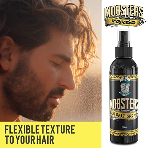 Mobsters Emporium Sea Salt Spray, Texturising Spray for Men, Adds Volume and a Natural Finish, Flexible Hold, Salt Spray for Hair Men and for Wom