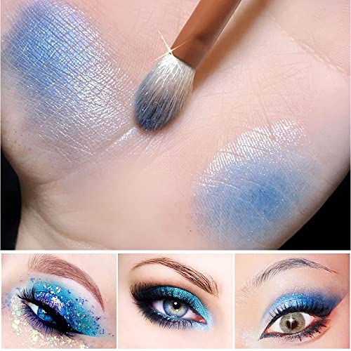 Blue Eyeshadow Palette, Glitter Eye shadow Makeup,Navy Blue Eyeshadow Shiny Sparkle Shimmer Waterproof Pallete,Royal Blue Glitter Eye Eyeshadow M