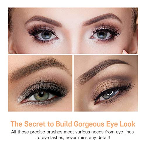 MSQ 12pcs Pro Smoky Eye Makeup Brushes Set, Synthetic Eyeshadow Brushes Eye Makeup Brush Set Concealer Eyebrow Eyeliner Eyeshadow Blending Cosmet