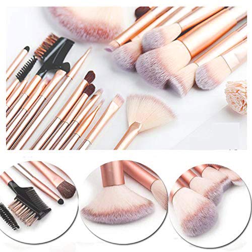 28Pcs Make Up Brush Set NEVSETPO Quality Makeup Brushes with Beauty Blender Brush Cleaner for Kabuki Foundation Powder Contour Blending Blush Tra