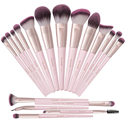 Makeup Brushes MAANGE 18 Pcs Professional Makeup Brush Set Premium Synthetic Face Kabuki Make Up Brushes Foundation Brush Blush Powder Eye Shadow