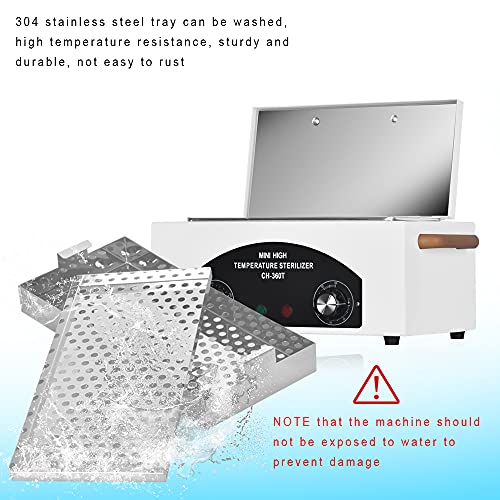High Temperature Metal Tool Cleaning Box Dry Heat Sterilizer with Timer Manicure Pedicure SPA Salon Barber Equipment for Dentist Clinic Lab Sundr