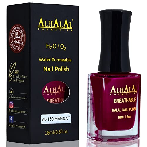 Halal Nail Polish - Nail Varnish Polish Soak Off Gel Nail Paint Art Polish - Water Permeable Red White Nail Enamel- Glossy Halal Gel Nail Polish