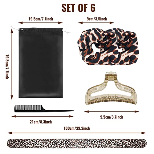 Heatless Curling Rod Headband, Heatless Hair Curling Set with Hair Clips, Scrunchie, Combs and Silk Storage Bag, Hair Curlers Lazy DIY Hair Styli