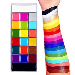 20 Colors Face Painting - Face Body Paint Palette Kit for Adult/Professional Tattoo Painting Art, Halloween Party Cosplay Makeup Fancy Dress Adul