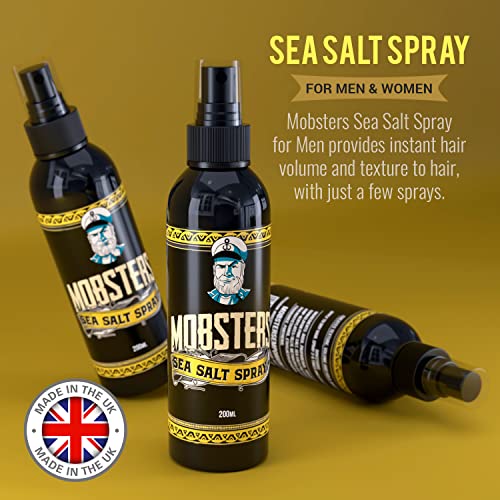 Mobsters Emporium Sea Salt Spray, Texturising Spray for Men, Adds Volume and a Natural Finish, Flexible Hold, Salt Spray for Hair Men and for Wom