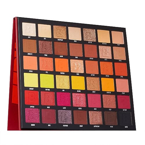 BEAUTY BAY Bright Matte 42 Shade Eyeshadow Palette - Intense Pigment & Long-Lasting Eye Make-Up, Eye Shadow Shades in Pinks, Blues, Greens, Yello