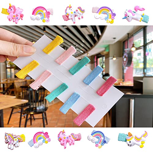 Girls Hair Clips, Hair Clips Kids Barrettes Girls' Hair Accessories for Little Girls Baby Kids, Cute Unicorn Rainbow Horses Toddler Small Hair Ba