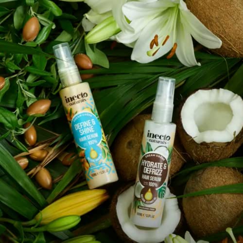 Inecto Naturals Hydrate & Defrizz Coconut Dream Crème Hair Serum 100ml, Anti Frizz, Preservers Moisture for Visibly Smooth Hydrated, 100% Natural