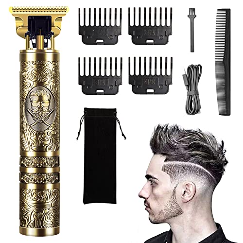 Electric Beard Trimmer Mens Hair Clippers Cordless Sharp Titanium Precision T Blade Trimmer for Men USB Rechargeable Hair Trimmer Clippers for Me