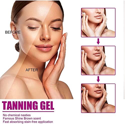 Extreme Dark Intensive Tanning Luxe Gel with Fruit Aroma, Sunbed Tanning Accelerator, Peach/Watermelon Tanning Gel, Achieve a Natural Tan with Na