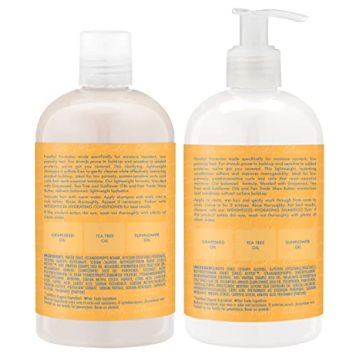 Shea Moisture/Grapeseed & Tea Tree Oils/Low Porosity Weightless Hydrating/Shampoo and Conditioner - 13oz - Deal