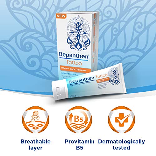 Bepanthen Tattoo | Keeps Tattooed Skin Hydrated & Looking Healthy | Free from Preservatives | Made with Provitamin B5 | (2 x 50g Tubes | 100g Tot