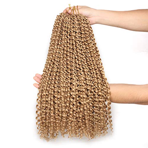 Leeven 7 Packs Water Wave Braiding Hair for Butterfly Faux Locs 24 Inch Long Water Wave Crochet Hair Hot Water Setting Passion Twists Braiding Ha