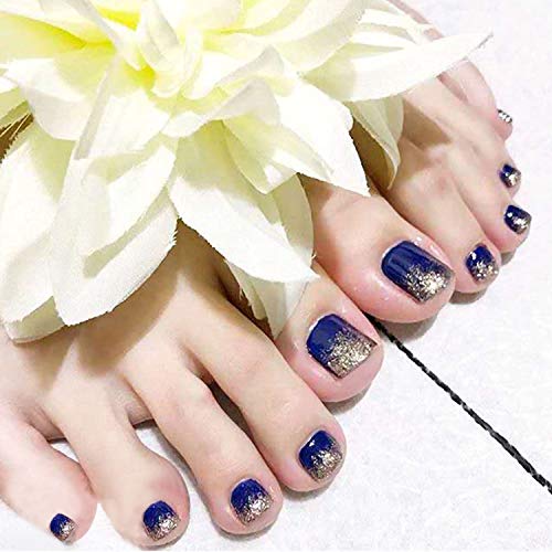 Fake Toe Nails Press on Toenails Full Cover Matte White Toenails Artificial Foot Nails for Nail Salons and DIY Nail Art 24PCS