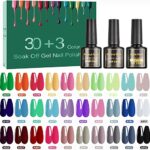 Gel Nail Polish SINZONeu 33Pcs Soak Off Gel Nail Polish Set with Base Glossy Matte Top Coat,Popular Candy Pastel Pink Gel Nail Polish Kit for DIY